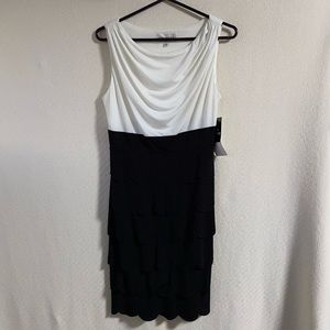 Studio 1 Polyester Black/White Dress-Size 6